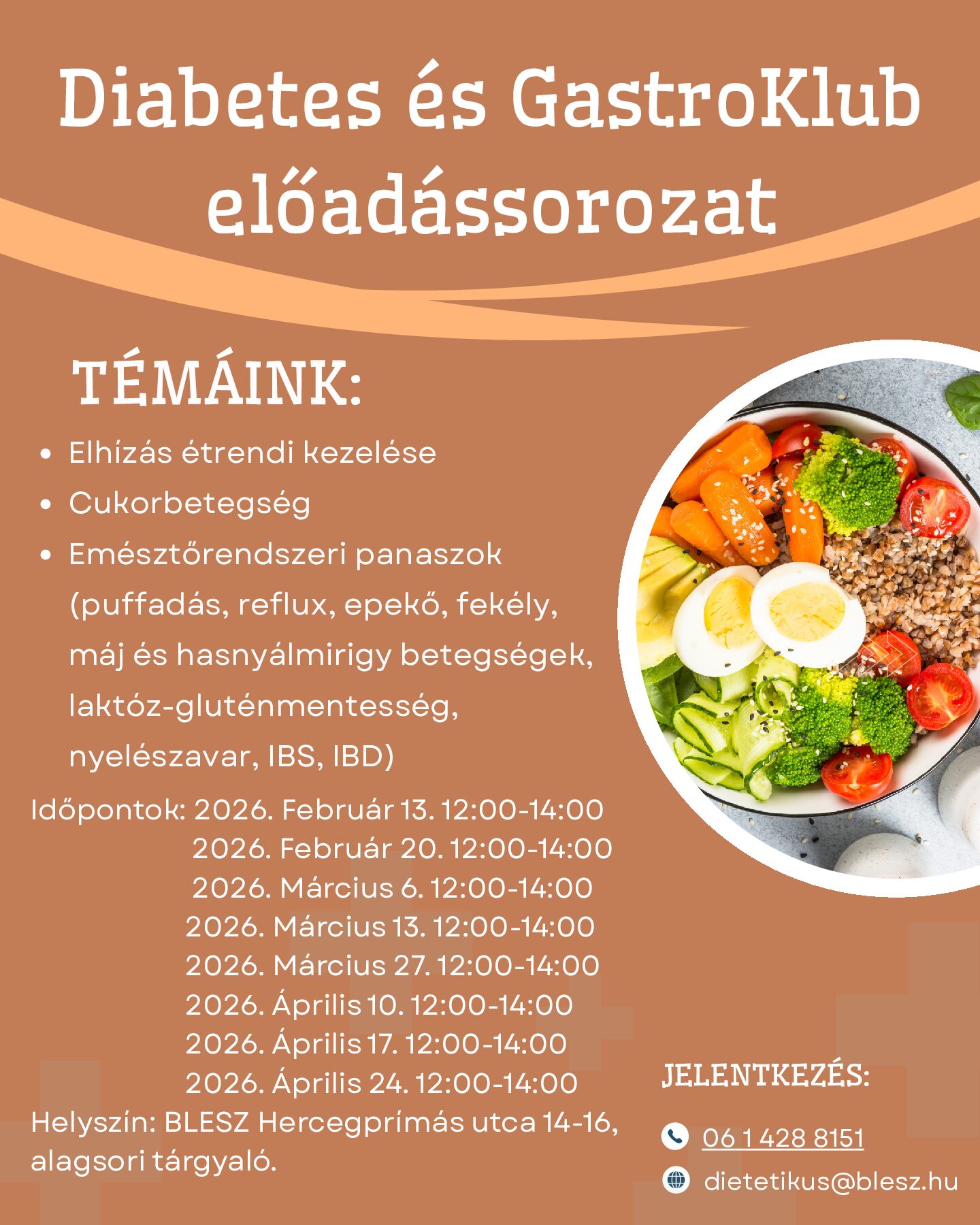 Ismét lesz Diabetes és GastroKlub a BLESZ-ben!